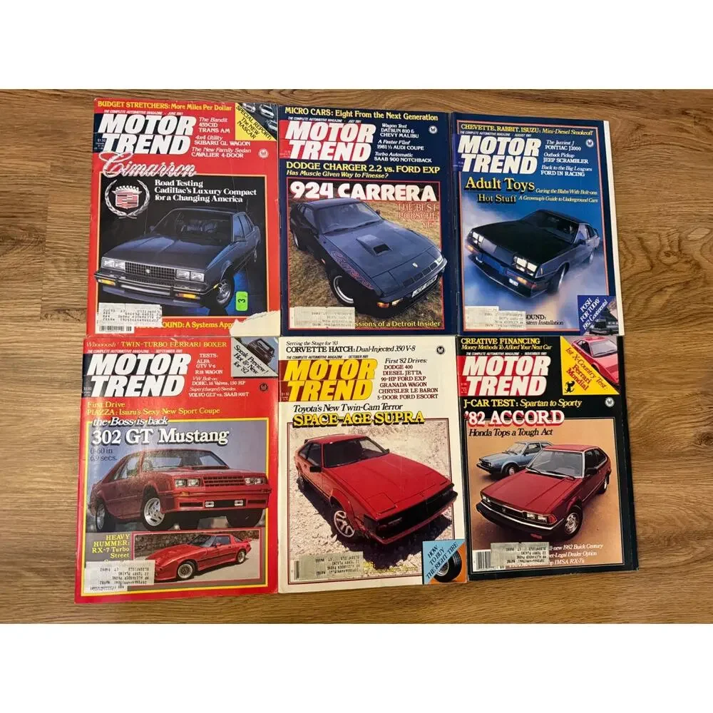 🚗 Vintage Motor Trend Magazine Lot 20 1981-1984 Porsche Supra Camaro GT5